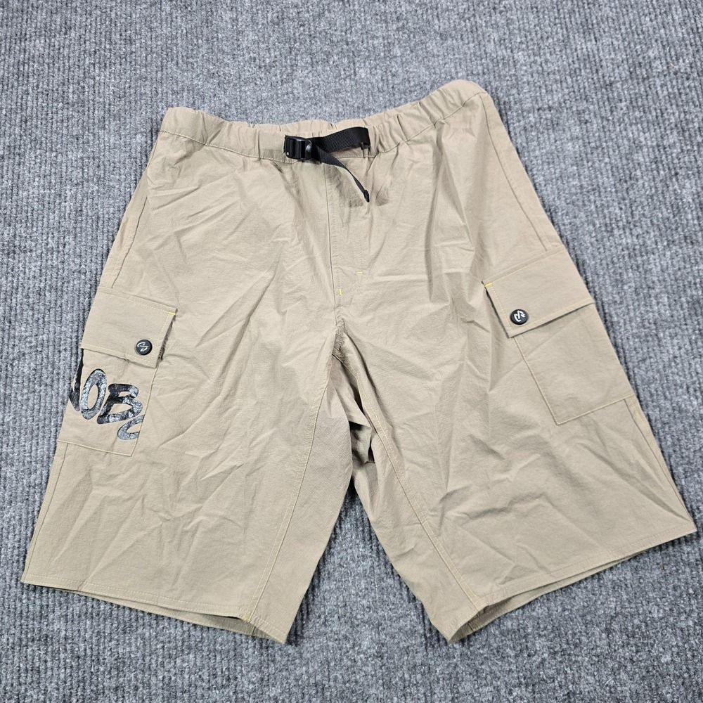 Swobo Baggy‎ Shorts Mens Medium Brown Nylon Belted Mountain Bike Outdoor Hiking